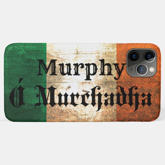 Funda De Case-Mate Para iPhone Bandera irlandesa Murphy (Reverso (horizontal))