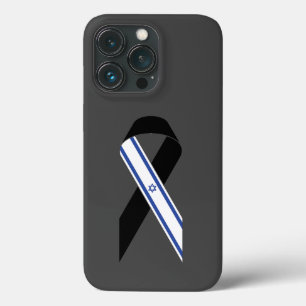 Funda Para iPhone 13 Pro Bandera israelí lazo negro gris oscuro