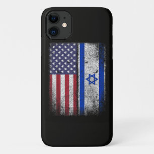 Funda Para iPhone 11 Bandera israeloamericana Israel EE. UU. Raíces Amé