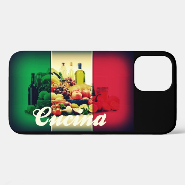 Funda De Case-Mate Para iPhone Bandera italiana cucina (Reverso (Horizontal))