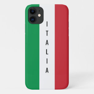Funda Para iPhone 11 Bandera italiana de nombre personalizado de Italia