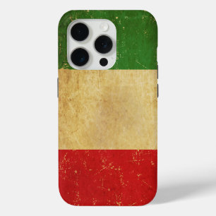 Funda Para iPhone 15 Pro Bandera italiana vintage grunge