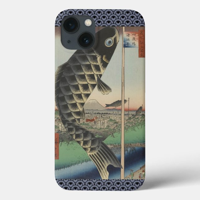 Funda De Case-Mate Para iPhone Bandera japonesa del Festival de Pescado Koi Hiros (Reverso)