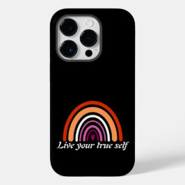 Funda Para iPhone 14 Pro De Case-Mate Bandera lesbiana LGBTQ: Vive tu verdadero yo