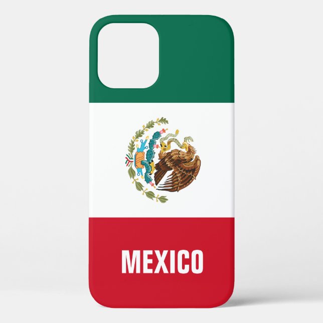 Funda De Case-Mate Para iPhone Bandera mexicana personalizada (Reverso )