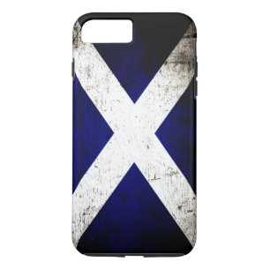 Funda Para iPhone 8 Plus/7 Plus Bandera negra de Escocia del Grunge