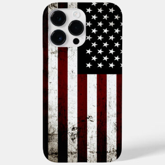 Funda Para iPhone 14 Pro Max De Case-Mate Bandera negra grunge norteamericana