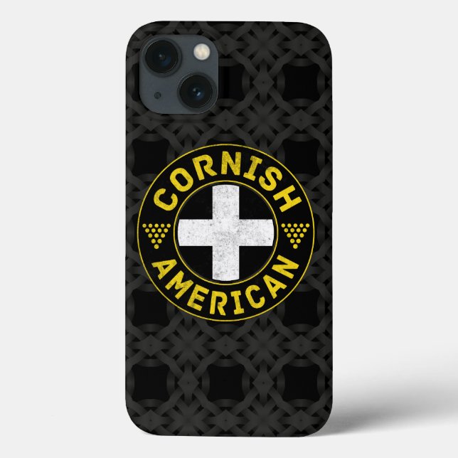 Funda De Case-Mate Para iPhone Bandera norteamericana de Cornish (Reverso)
