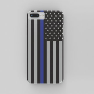 Funda Para iPhone 8 Plus/7 Plus Bandera norteamericana delgada de la línea azul pe