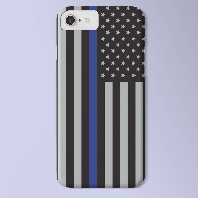 Funda De Case-Mate Para iPhone Bandera norteamericana delgada de la línea azul pe (Subido por el creador)