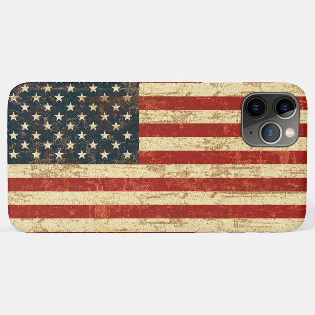 Funda De Case-Mate Para iPhone Bandera norteamericana gruesa (Reverso (horizontal))