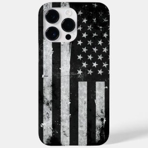 Funda Para iPhone 14 Pro Max De Case-Mate Bandera norteamericana negra y blanca
