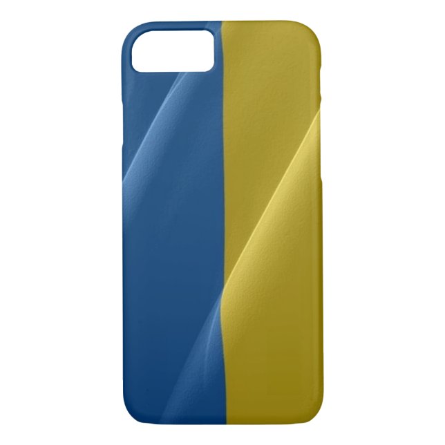 Funda De Case-Mate Para iPhone Bandera ondeada de Ucrania - (Reverso)