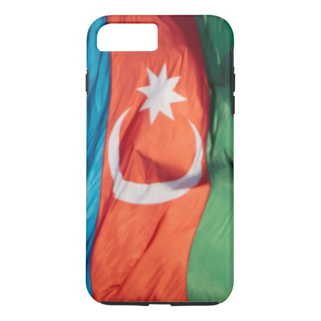 Funda De Case-Mate Para iPhone Bandera ondeando Azerbaiyán (Reverso)
