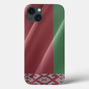 Funda Para iPhone 13 Bandera ondeando Bielorrusia -