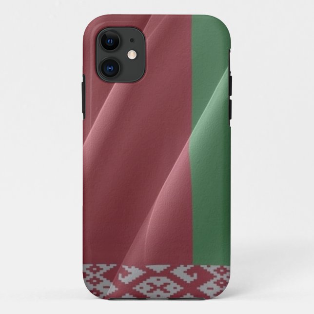 Funda De Case-Mate Para iPhone Bandera ondeando Bielorrusia - (Reverso)