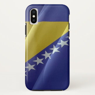 Funda Para iPhone XS Bandera ondeando Bosnia y Herzegovina -