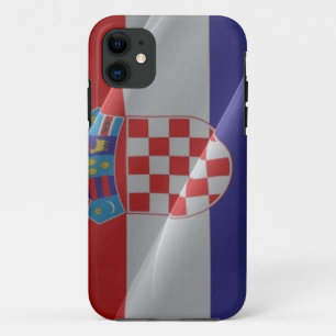 Funda Para iPhone 11 Bandera ondeando Croacia -
