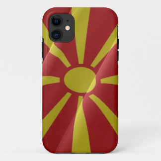 Funda Para iPhone 11 Bandera ondeando el norte de Macedonia -