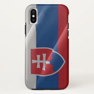 Funda Para iPhone X Bandera ondeando Eslovaquia -
