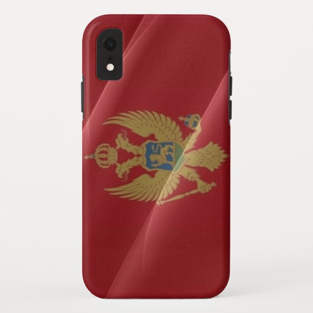 Funda De Case-Mate Para iPhone Bandera ondeando Montenegro - (Reverso)