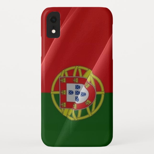 Funda De Case-Mate Para iPhone Bandera ondeando Portugal - (Reverso)
