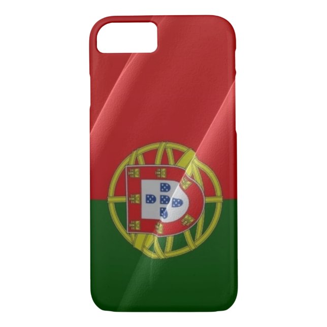 Funda De Case-Mate Para iPhone Bandera ondeando Portugal - (Reverso)