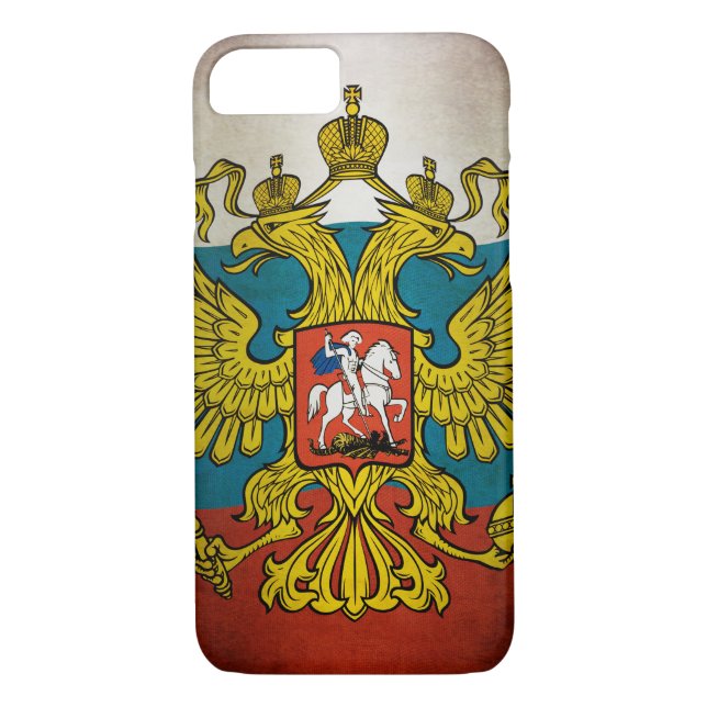 Funda De Case-Mate Para iPhone Bandera ondeando Rusia (Reverso)