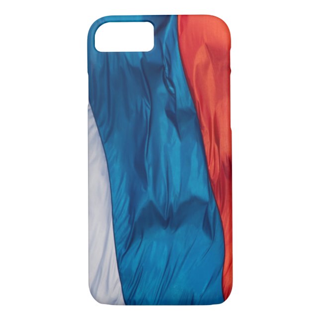 Funda De Case-Mate Para iPhone Bandera ondeando Rusia (Reverso)