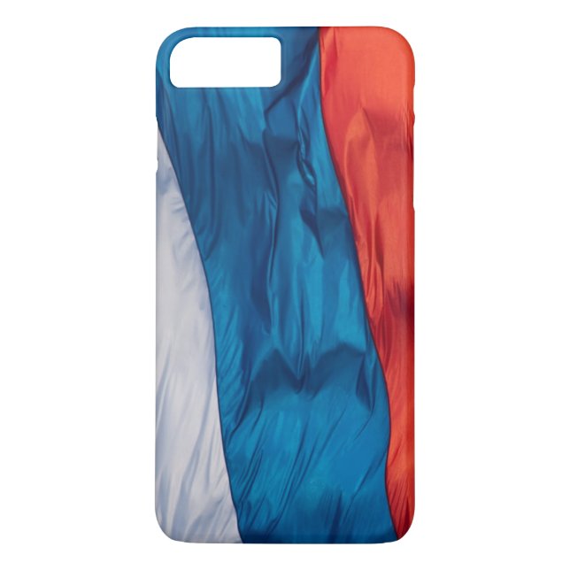 Funda De Case-Mate Para iPhone Bandera ondeando Rusia (Reverso)