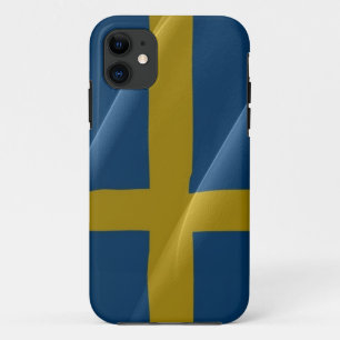 Funda Para iPhone 11 Bandera ondeando Suecia -