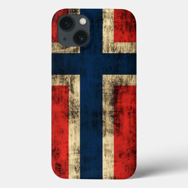 Funda De Case-Mate Para iPhone Bandera ondulada de Noruega (Reverso)