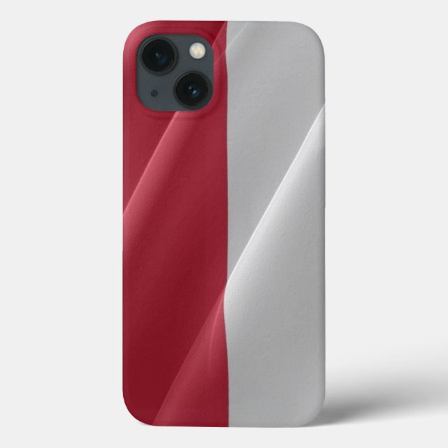 Funda De Case-Mate Para iPhone Bandera ondulada monegasca - (Reverso)