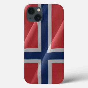 Funda Para iPhone 13 Bandera ondulada noruega -