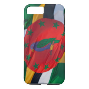 Funda Para iPhone 8 Plus/7 Plus Bandera onduladora de Dominica
