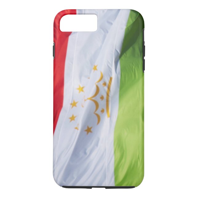 Funda De Case-Mate Para iPhone Bandera onduladora de Tayikistán (Reverso)