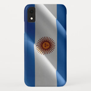 Funda Para iPhone XR Bandera ondulante argentina
