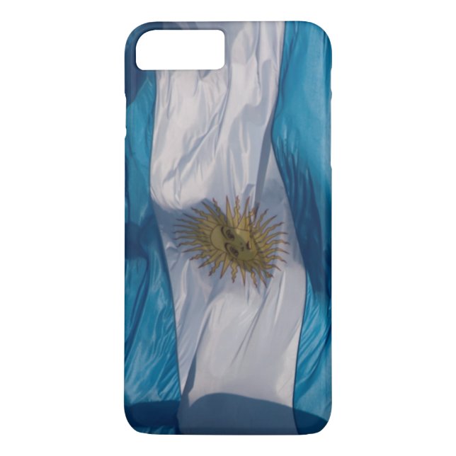 Funda De Case-Mate Para iPhone Bandera ondulante de Argentina (Reverso)