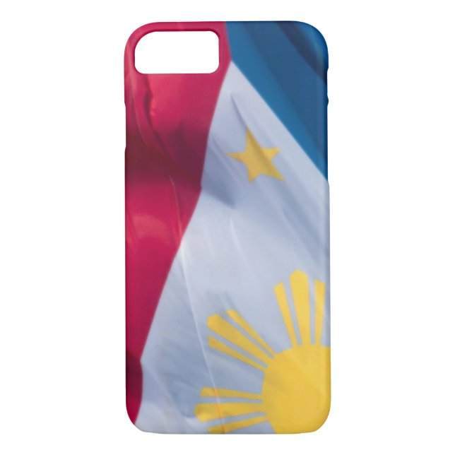 Funda De Case-Mate Para iPhone Bandera ondulante de Filipinas (Reverso)