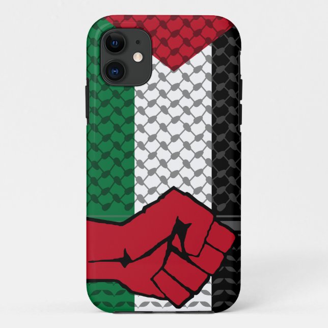 Funda De Case-Mate Para iPhone Bandera palestina, Salven Gaza, liberen Gaza (Reverso)