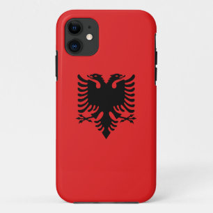 Funda Para iPhone 11 Bandera patriótica albanesa