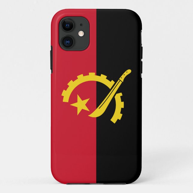 Funda De Case-Mate Para iPhone Bandera patriótica angoleña (Reverso)