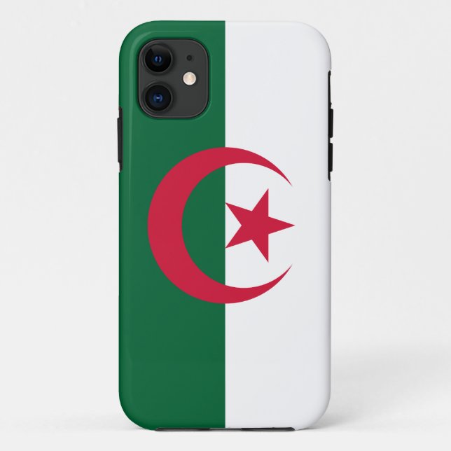 Funda De Case-Mate Para iPhone Bandera patriótica argelina (Reverso)