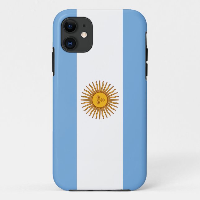 Funda De Case-Mate Para iPhone Bandera Patriótica Argentina (Reverso)