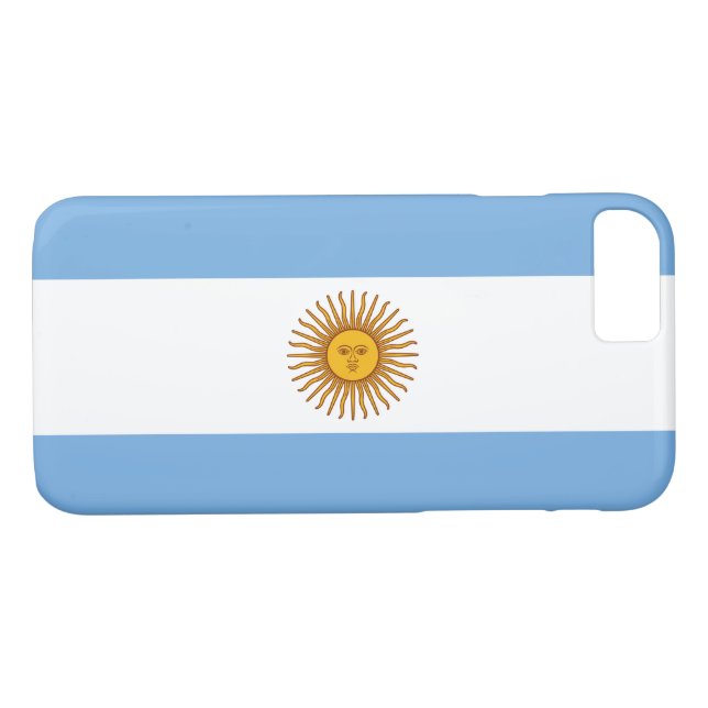 Funda De Case-Mate Para iPhone Bandera Patriótica Argentina (Reverso (horizontal))