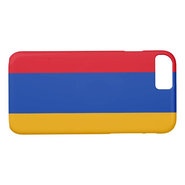 Funda De Case-Mate Para iPhone Bandera patriótica armenia (Reverso (horizontal))