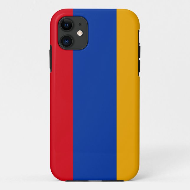 Funda De Case-Mate Para iPhone Bandera patriótica armenia (Reverso)