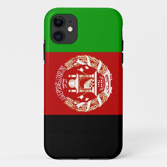 Funda De Case-Mate Para iPhone Bandera patriótica de Afganistán (Reverso)