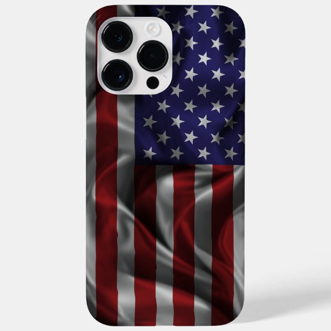 Funda De Case-Mate Para iPhone Bandera Patriótica De Estados Unidos De América (Reverso)