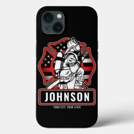 Funda Para iPhone 13 Bandera Patriótica del Departamento de Bomberos Pe